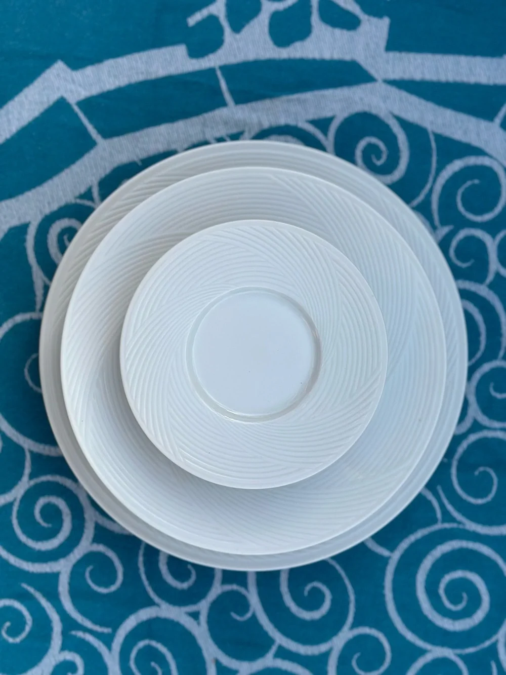 DANSK Tapestry Winter White & Twill Dinnerware - NO CHIPS - 21 Individual pieces
